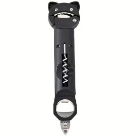 4-in-1 And 5-in-1 Can Openers And Bottle Openers, Suitable For Seniors With Arthritis And Hand Weakness (Color: Black)